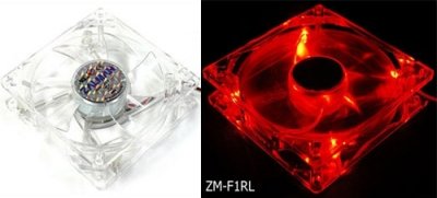     Zalman 80x80 ZM-F1RL LED, Red