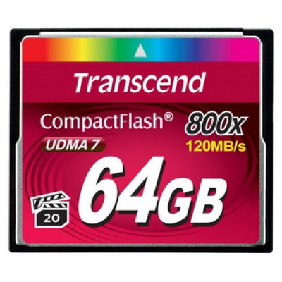     64Gb - Transcend 800x Ultra Speed - Compact Flash TS64GCF800