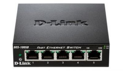   D-link DES-1005D/N3A   5-port UTP 10/100Mbps, Metal case