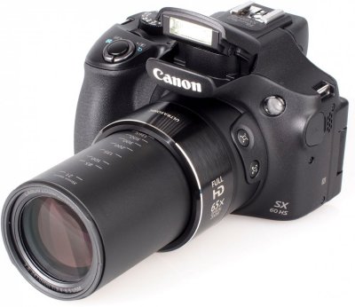    Canon PowerShot SX60 HS Black (16,8Mp, 65x zoom,  , SD, WiFi, USB)