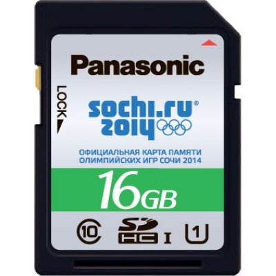     PANASONIC SDHC 16GB Olympic, Silver, 45MB/s, Class 10, UHS-I