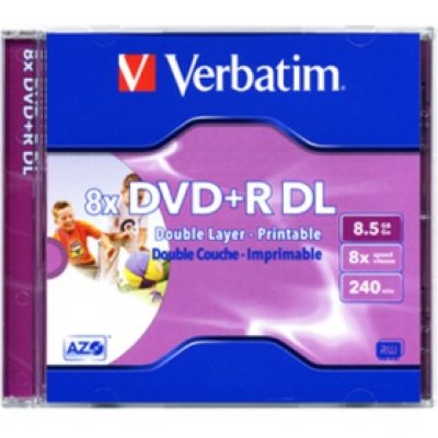    DVD+R Verbatim 8.5Gb DL 8x Azo Printable (1 ) (43664)
