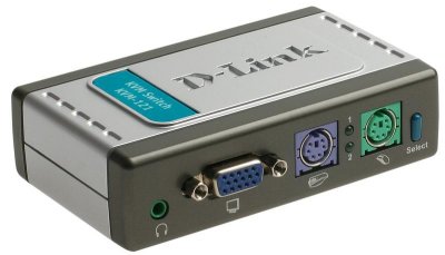 Товар почтой KVM переключатель D-Link KVM-121 2 порта (downstream), 1 порт (upstream), 1 x аудио вход, 1 x клавиа