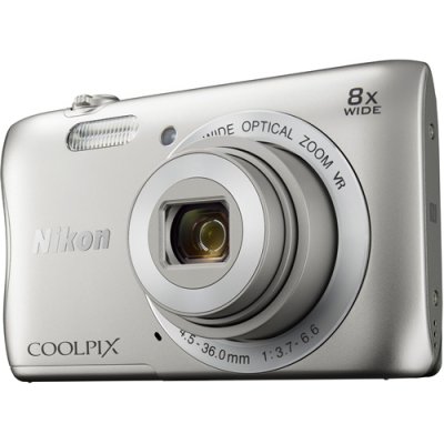    Nikon CoolPix S3700  20.1Mpix Zoom8x 2.6" 720p 25Mb SDXC CCD 1x2.3 IS opt 2min