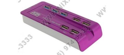    AgeStar (3CH1 Purple) USB3.0 Hub 7-port (3xUSB3.0 + 4xUSB2.0) + ..