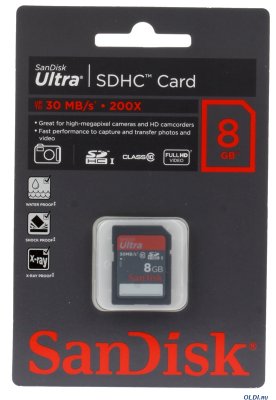     SanDisk (SDHC-8Gb Class10 Ultra) SecureDigital High Capacity Memory Card