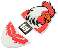  USB Flash  Apexto 16Gb Chicken White/Red (US-CHICKEN-16G-PVC-R)