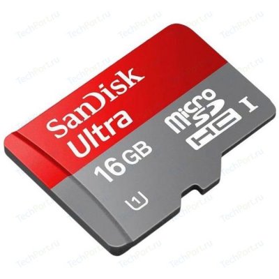     microSDHC 16Gb Class10 Sandisk SDSQUNC-016G-GN6MA Ultra Android 80MB/s + adapter