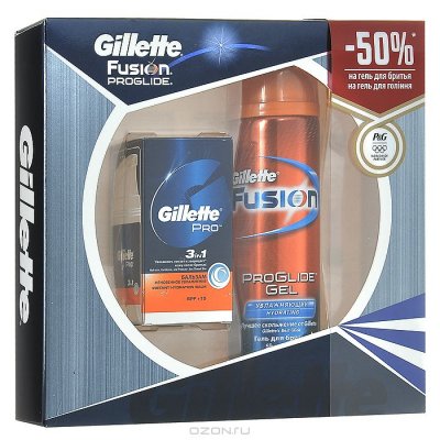   Gillette  , :    "Fusion ProGlide",    "Pro" 3