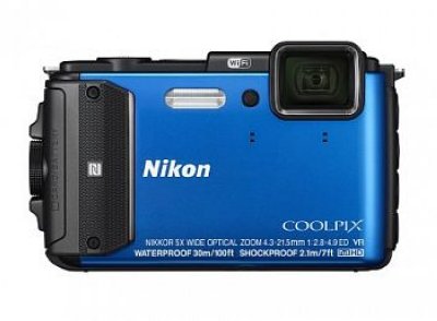    Nikon Coolpix AW130 Blue (16Mp, 5x zoom, SD, USB, 3", GPS+, ) (