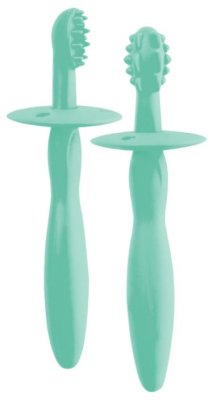     Happy Baby Silicone tooth brushes set  6  mint