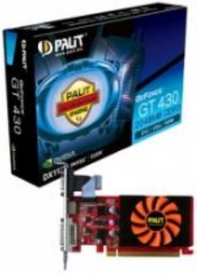   Palit GeForce GT 430  PCI-E 2Gb 128bit GDDR3 GF108 40  700/1070Mhz DVI(HDCP)/HDMI/VGA RT