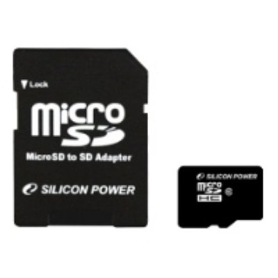     microSDHC 32Gb Class10 Silicon Power SP032GBSTHBU1V10 w/o adapter