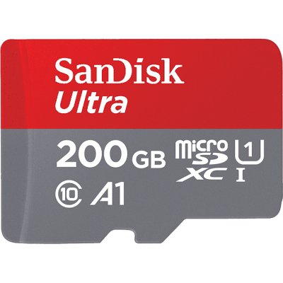     200Gb - SanDisk Ultra microSDXC A1 100mb/s Class 10 UHS-I SDSQUAR-200G-GN6MA  