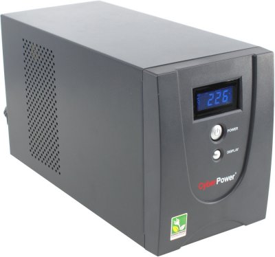   UPS 1200VA CyberPower Value LCD (VALUE1200ELCD) Black,+ComPort+  /RJ45,USB,4 