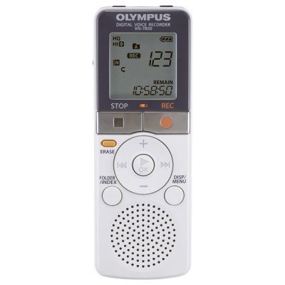 Товар почтой Диктофон Olympus Цифровой VN-7800 non PC inc. Batteries and Case 4Gb белый