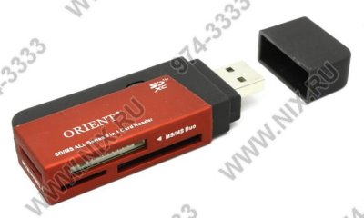    Orient (CR-020) USB 2.0 MMC/SDXC/microSDHC/MS(/Duo/M2) Card Reader/Writer