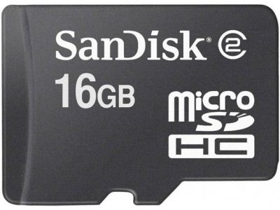   - SanDisk 16 GB micro SDHC, Class 2, ret, 1 .