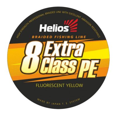     Helios Extra Class 8 PE Braid 0.12mm 135m Fluorescent Yellow HS-8PEY-12/135 Y