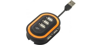    Jet.A Sett (JA-UH10 Black&Orange) USB2.0 Hub 7-port + ..