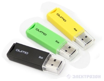    Qumo Tropic (QM4GUD-TRP-Yellow) USB2.0 Flash Drive 4Gb (RTL)