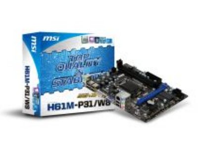     MSI H61M-P31/W8 Socket-1155 Intel H61 DDR3 mATX AC`97 8ch(7.1) GbLAN SATA2 VGA+DVI