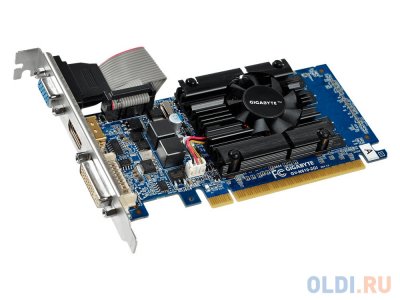    Gigabyte PCI-E (GV-N610D3-2GI-B) GeForce with CUDA GT610 2Gb DDR3 (64bit) VGA/ DVI/ HDMI/