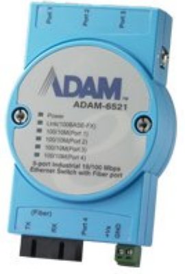    Advantech ADAM-6521-BE Net Switch 4port 10/100M + 1SC/ST