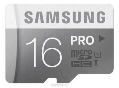     MicroSD 16Gb Samsung PRO (MB-MG16EA) Class 10 microSDHC + SD adapter