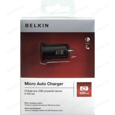   Belkin Car MicroCharger, 1A, Black F8M711bt04-BLK    , 