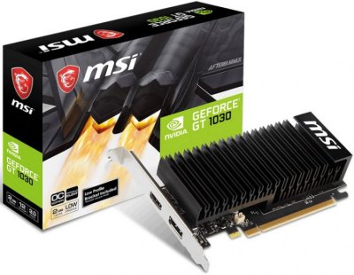    2048Mb MSI GeForce GT1030 PCI-E GDDR5 64bit DVI HDMI HDCP GT 1030 AERO ITX 2G OC Retail