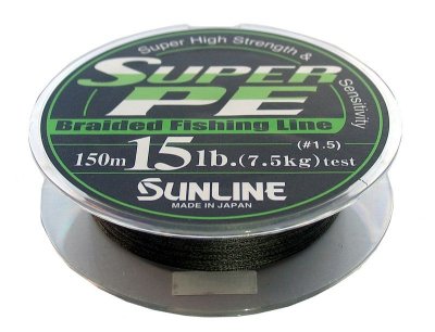    Sunline SUPER PE DARK GREEN 150 m #0.6 (0.128mm) 3 kg