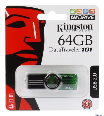    Flash USB drive KINGSTON Data Traveler 64Gb RET  [DT101G2/64GB]