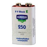    NiMH 9V E-Block, 250 , Xavax