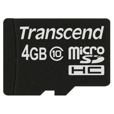     MicroSDHC 4GB Transcend Class10 no Adapter (TS4GUSDC10)