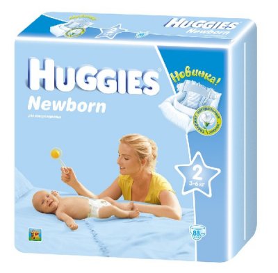    Huggies Newborn Mega Pack (2) 3-6  88 