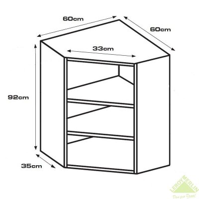 Верхний угловой кухонный шкаф размеры чертежи виды