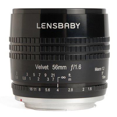    Lensbaby Velvet 56 mm F/1.6 1:2 Macro Black for Fuji X 83051