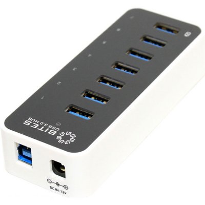   5bites  USB HB37-305PWH USB 7 ports Black-White
