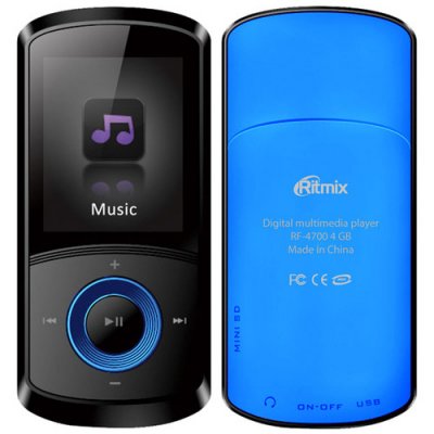   Ritmix (RF-4700-4Gb) Blue (A/V Player,FM,4Gb,MicroSD,1.8"LCD,.,USB2.0,Li-Poly)