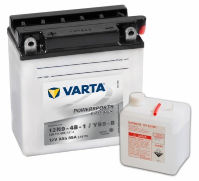     VARTA Powersports Freshpack 509 014 008, 9  (12N9-4B-1 / YB9-B)