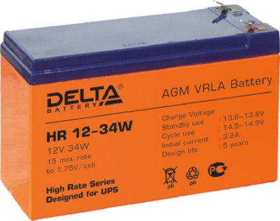   DELTA  HRL 12-9 (12-34W) 12V 9Ah (Battary replacement rbc17, rbc24, rbc110, rbc115, rbc116, r