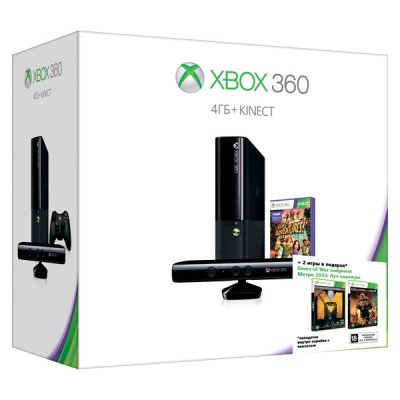     Microsoft XBox 360 E 4Gb + Kinect + Gears of War Judgment +  2033:  