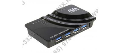    AgeStar (3UH1 Black) USB3.0 Hub 4 port + ..