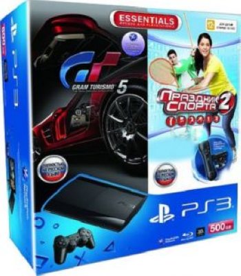     Sony PlayStation 3 500Gb New Super Slim HDD + 2 : Gran Turismo 5  Uncharted 3
