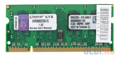     SO-DIMM DDR-II Kingston 1Gb PC-6400 800Mhz KVR800D2S6/1G