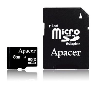     SDMicro (TransFlash) 8Gb Apacer, microSDHC Class4 (AP8GMCSH4-R)