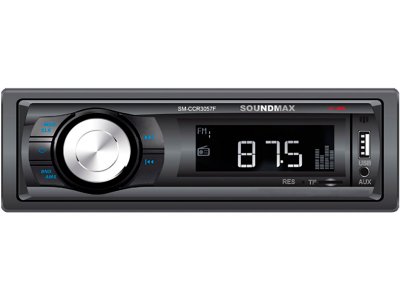    Soundmax SM-CCR3057F USB MP3 microSD 1DIN 4x40  
