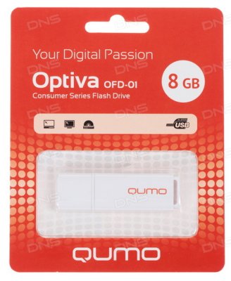   USB Flash  8Gb QUMO Optiva 01 White USB 2.0
