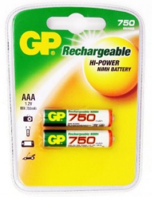    GP75AAAHC-BC2PET-G 700mAh AAA 2 
